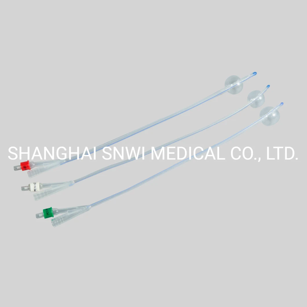 Disposable Hospital Medical Sterile 2 Way or 3 Way Silicone Coated Urinary Drainage Latex Foley Catheter for Male or Female Individual Package
