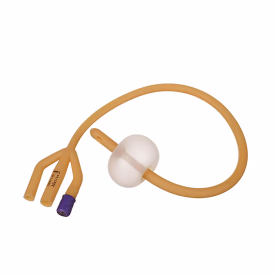  Стерильный одноразовый катетер Фолея из 100% латекса.  Мочевой катетер со 100% силиконовым покрытием.